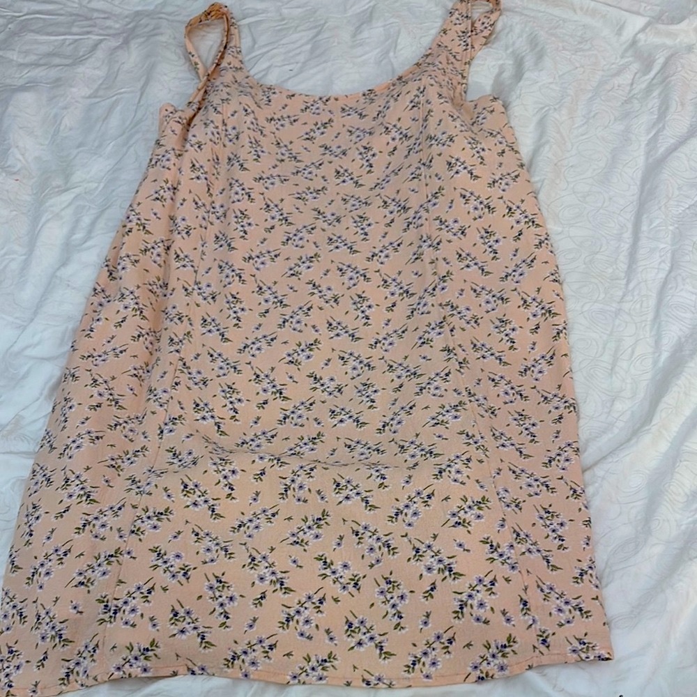 American Eagle Outfitters Cream Tan Camisole Mini Dress